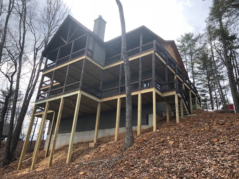 Exterior Staining New Construction Project in Blue Ridge, GA