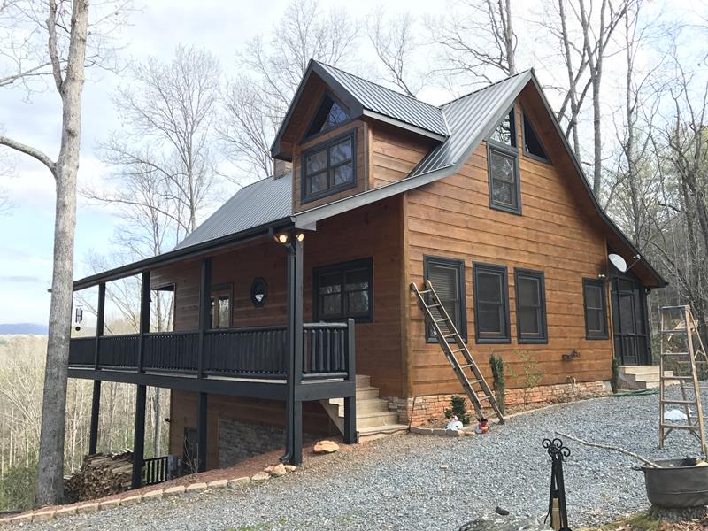 Exterior Staining Project in Blue Ridge, GA